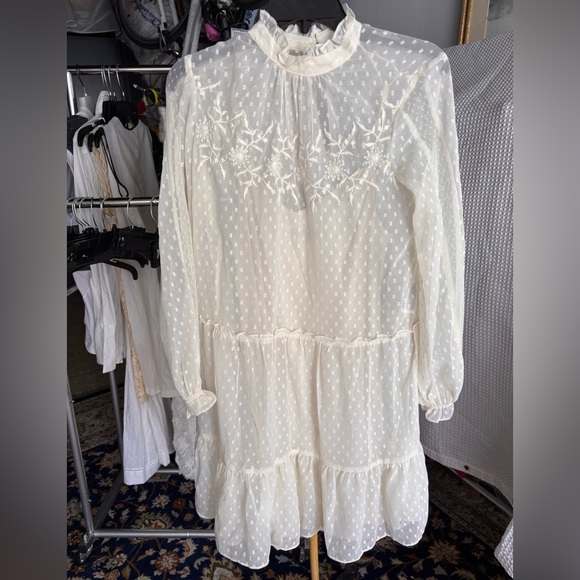 Vero Moda dress size S ivor, buttons behind neck elastic wrist inner lining - Picture 1 of 10